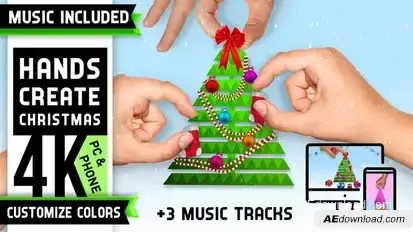 Christmas Tree Intro Logo Stings template preview