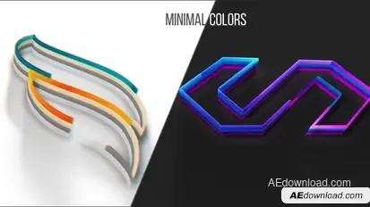 Minimal Colors Logo Intro Logo Stings template preview