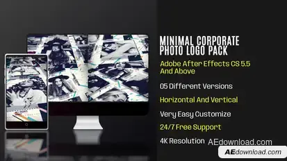 Minimal Corporate Photo Logo Pack Openers template preview
