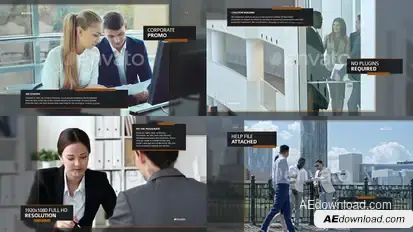 Minimal Corporate Promo Video Displays template preview