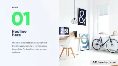Minimal Corporate Video Pack Video Displays template preview