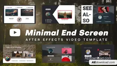 Minimal End Screens broadcast-packages template preview