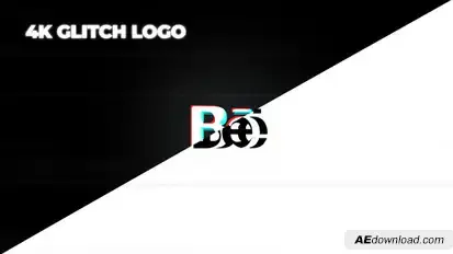 Minimal Glitch Logo Logo Stings template preview
