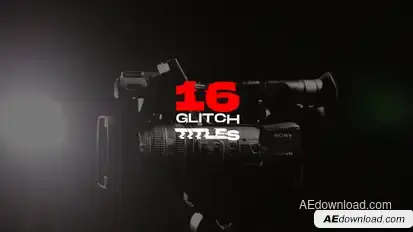 Minimal Glitch Titles Titles template preview