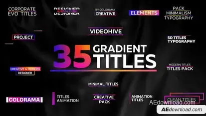 Minimal Gradient Titles Titles template preview