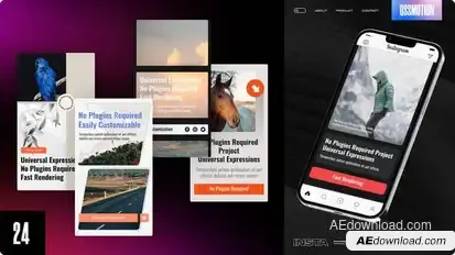 Minimal Instagram Stories Video Displays template preview
