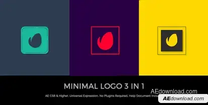 Minimal Logo 3 In 1 Logo Stings template preview
