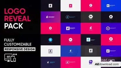 Minimal Logo Reval Pack | After Effects Logo Stings template preview