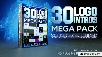 minimal logo Reveal Mega pack  30 in 1 logo intro Ident with free Audio logo intro collection Logo Stings template preview