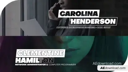 Minimal Lower Thirds Titles template preview