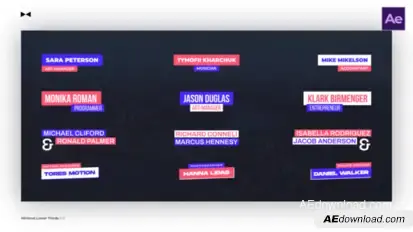 Minimal Lower Thirds 4.0  AE Titles template preview