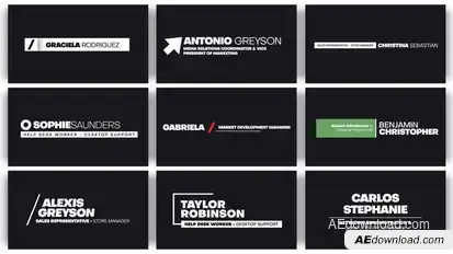 Minimal Lower Thirds Elements template preview