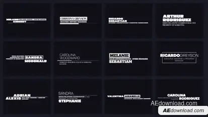 Minimal Lower Thirds Elements template preview