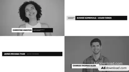 Minimal Lower Thirds Elements template preview