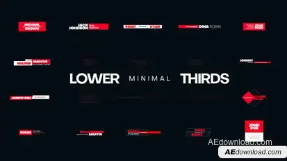 Minimal Lower Thirds Elements template preview