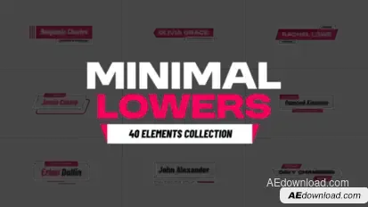 Minimal Lower Thirds Titles template preview