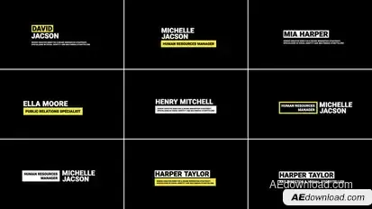 Minimal Lower Thirds | AE Titles template preview