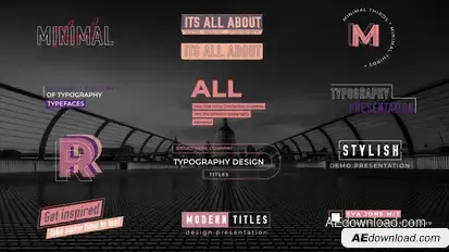 Minimal Lower thirds titles Elements template preview