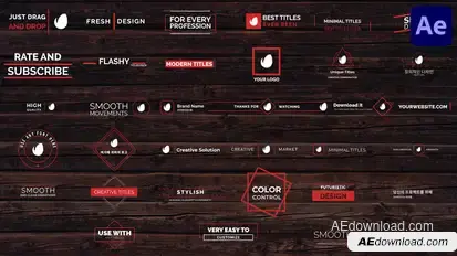 Minimal Modern Titles Pack for After Effects Titles template preview