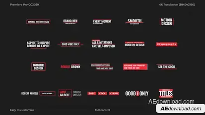 Minimal Motion Titles Titles template preview