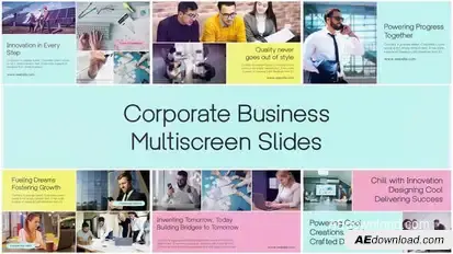Minimal Multiscreen Corporate Business Slideshow Openers template preview