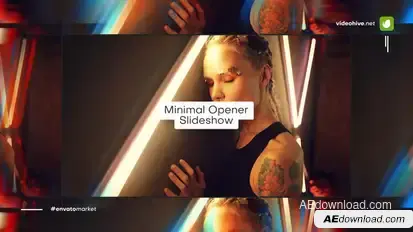 Minimal Opener Slideshow Video Displays template preview