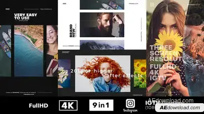 Minimal Promo Slideshow Video Displays template preview