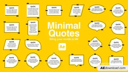 Minimal Quotes Pack Titles template preview