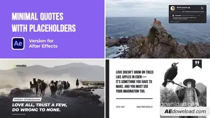 Minimal Quotes with Placeholders Titles template preview