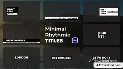 Minimal Rhythmic Titles Titles template preview