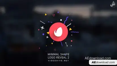 Minimal Shape Logo Reveal 2 Logo Stings template preview