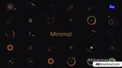 Minimal Shape Animations Elements template preview