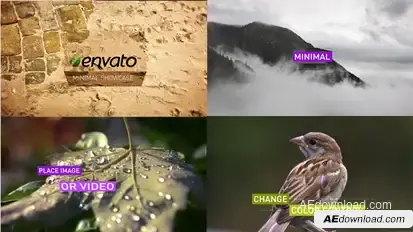 Minimal Showcase - Image/Video Video Displays template preview