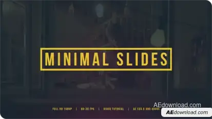 Minimal Slides Video Displays template preview