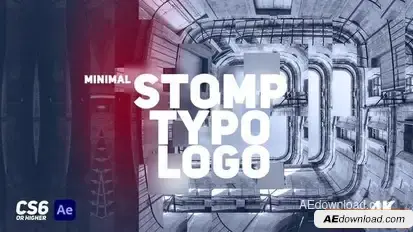 Minimal Stomp Typo Logo Openers template preview