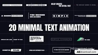 Minimal Text Animation Titles template preview