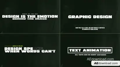 Minimal Text Intro Titles template preview