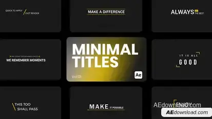 Minimal Titles 01 for After Effects Titles template preview