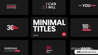 Minimal Titles 02 for After Effects Titles template preview