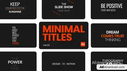 Minimal Titles 03 for After Effects Titles template preview