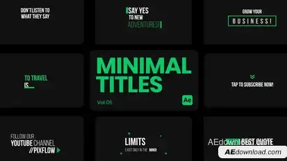Minimal Titles 06 for After Effects Titles template preview