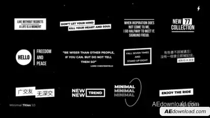 Minimal Titles 1.0 - AE Titles template preview