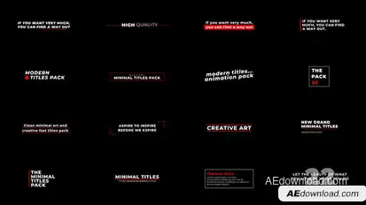 Minimal Titles 2.0 | AE Titles template preview