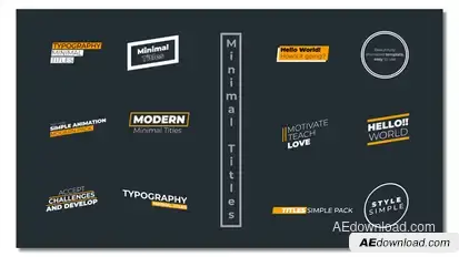 Minimal Titles 2.0 | After Effects Titles template preview