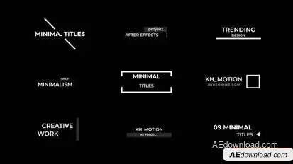 Videohive Minimal Titles 3.0 | After Effects 49227487 Titles template preview
