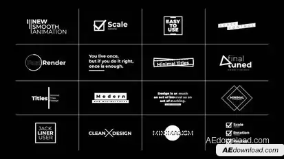 Minimal Titles 3.0 | After Effects Titles template preview