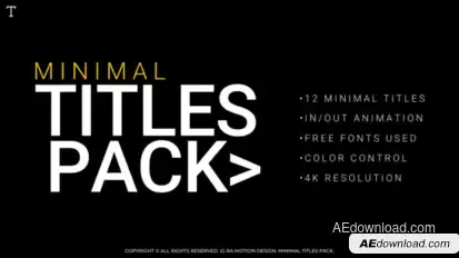 Minimal Titles Titles template preview