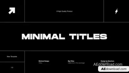Minimal Titles | AE Titles template preview