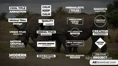 Minimal Titles | AE Titles template preview
