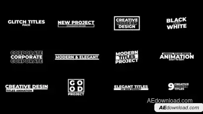 Minimal Titles | AE Titles template preview
